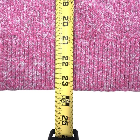 Lou & Grey LOFT Colorblock Soft Cozy Knit Bright Pink Gold Stripe Sweater L - Picture 9 of 12